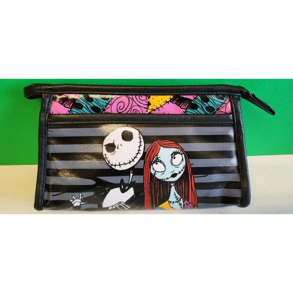 Disney Nightmare Before Christmas Loungefly Jack Sally Makeup Bag Case NWT
